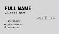 Luxury Feminine Wordmark Business Card