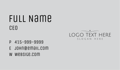 Luxury Feminine Wordmark Business Card