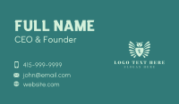 Owl Crest Shield Letter Business Card Design