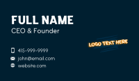 Brush Stroke Wordmark Business Card