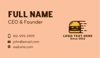 Burger Fast Food Business Card