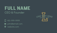 Athletic Business Card example 4