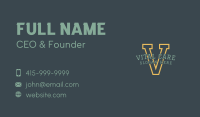 Athletic Academy Letter Business Card