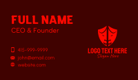 Red Bullfight Shield  Business Card Design