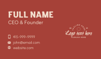 Vintage Business Card example 2
