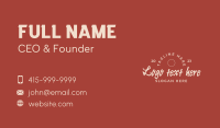 Vintage Cursive Store Business Card