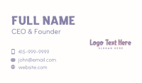 Cute Whimsical Wordmark Business Card Design