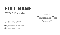 Black Retro Wordmark Business Card