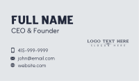 Modern Agency Wordmark Business Card