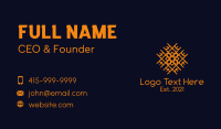 Orange Floral Tiling Business Card