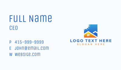 Sunny Roof Realty Business Card Image Preview