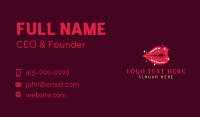 Shiny Cosmetics Lips Business Card