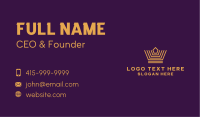 Gold Imperial Crown Business Card