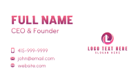 Sweet Pink Letter Business Card