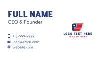 American Flag Letter P Business Card Design
