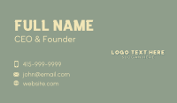 Generic Enterprise Wordmark Business Card