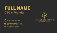 Ornate Wing Crown Business Card Design