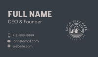 Simple Mountaineering Badge Business Card