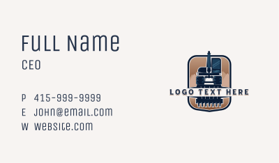 Excavator Heavy Equipment Business Card Image Preview