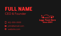 Red Race Car Business Card