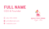 Fine Dining Flamingo  Business Card Design