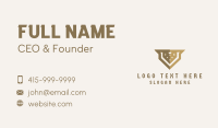 Golden Shield Badge Business Card