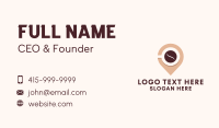 Cafe Location Pin Business Card
