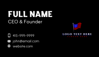 USA Flag Wave Business Card Image Preview