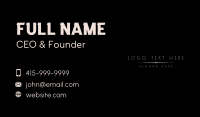 Elegant Minimalist  Wordmark Business Card