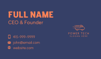 Orange Pickup Truck Monoline Business Card