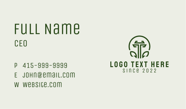 Leaf Pillar Insurance  Business Card Design