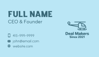 Blue Minimalist Helicopter  Business Card Image Preview