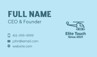 Blue Minimalist Helicopter  Business Card Image Preview