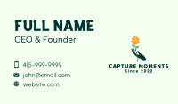 Daisy Flower Hand Business Card