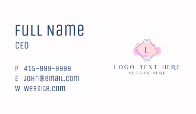 Beauty Boutique Lettermark Business Card
