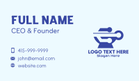 Blue Tech Cup Business Card