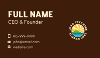 Seaside Sunrise Badge Business Card Design