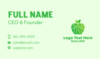 Green Healthy Apple Business Card Design