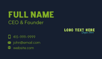 Neon Brand Wordmark Business Card