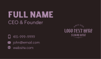 Old Calligraphy Wordmark Business Card