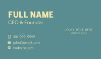 Classy Beauty Wordmark Business Card