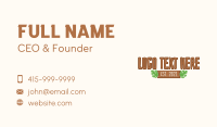 Wooden Tiki Wordmark Business Card