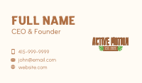 Wooden Tiki Wordmark Business Card Image Preview