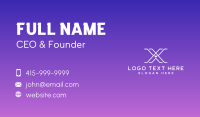 Tech AI Letter X Business Card