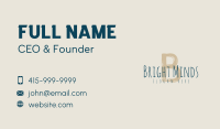 Handwritten Brand Letter Business Card