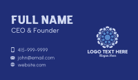 Blue Floral Decoration  Business Card