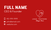 Reaching Hands Heart Frame Business Card Design