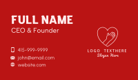 Reaching Hands Heart Frame Business Card