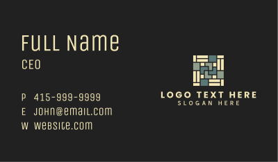Geometric Floor Tile Business Card Image Preview