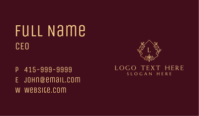 Luxury Boutique Ornament Business Card